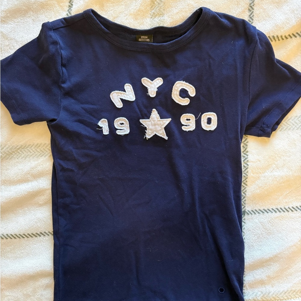 Urban Outfitters Navy Tee with NYC 1990 Design